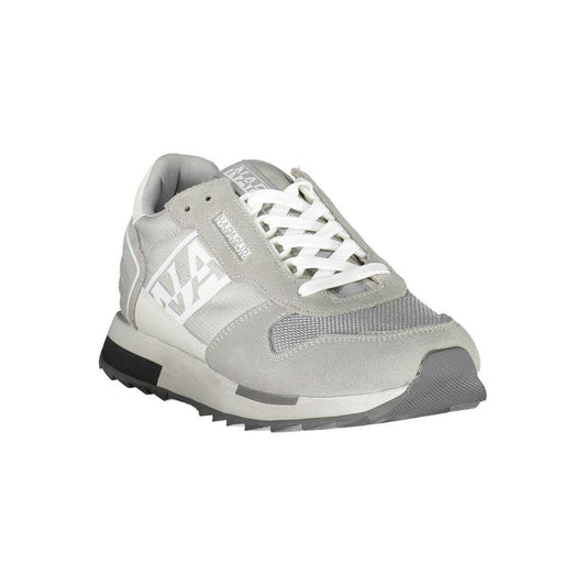 Napapijri Gray Polyester Men Sneaker Napapijri Gray