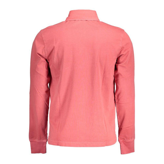 Gant Red Cotton Men Polo Shirt Gant Light Coral