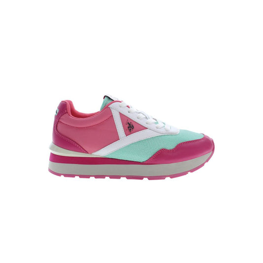U.S. POLO ASSN. Pink Polyester Women Sneaker U.S. POLO ASSN. Rosy Brown