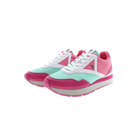 U.S. POLO ASSN. Pink Polyester Women Sneaker U.S. POLO ASSN. Light Gray