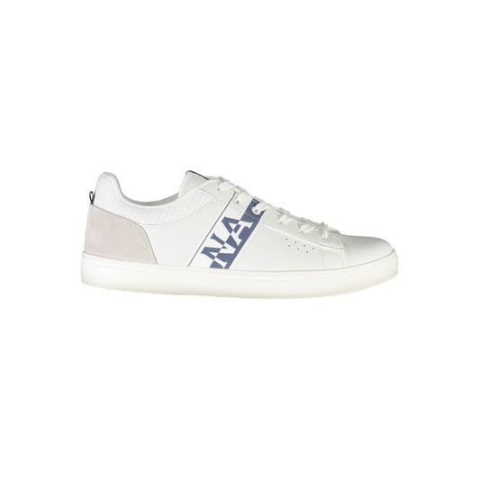 Napapijri White Leather Men Sneaker Napapijri Beige