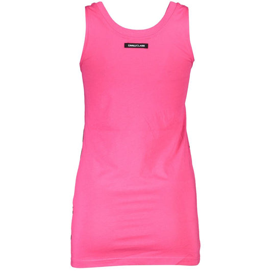 Cavalli Class Pink Cotton Women Top Cavalli Class Hot Pink