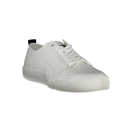 Calvin Klein White Cotton Men Sneaker Calvin Klein Gray