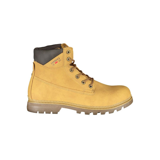 Carrera Vibrant Yellow Lace-Up Boots with Logo Detail Carrera Dark Khaki
