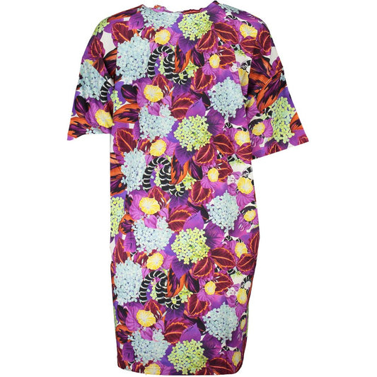 Cavalli Class Purple Cotton Dress Cavalli Class Maroon