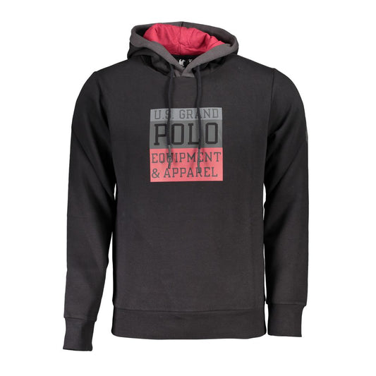 U.S. Grand Polo Sleek Hooded Fleece Sweatshirt with Contrast Details U.S. Grand Polo Dark Slate Gray