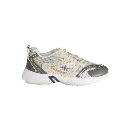 Calvin Klein Beige Polyester Sneaker Calvin Klein Light Gray
