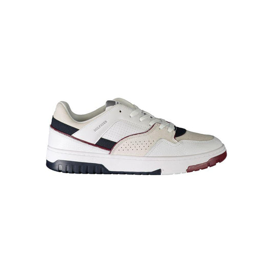 Tommy Hilfiger White Polyethylene Men Sneaker Tommy Hilfiger Light Gray