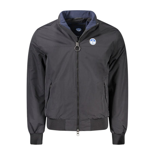 North Sails Black Polyamide Men Jacket North Sails Dark Slate Gray