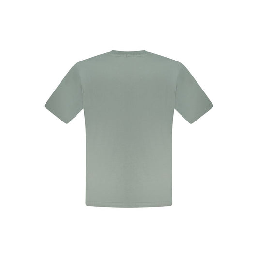 North Sails Green Cotton Men T-Shirt North Sails Dark Gray