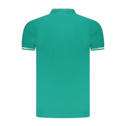 Cavalli Class Green Cotton Men Polo Shirt Cavalli Class Light Sea Green