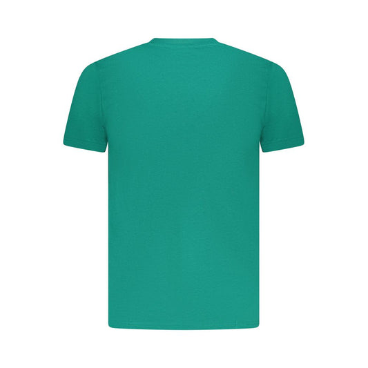 Cavalli Class Green Cotton Men T-Shirt Cavalli Class Dark Cyan