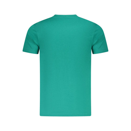 Cavalli Class Green Cotton Men T-Shirt Cavalli Class Light Sea Green