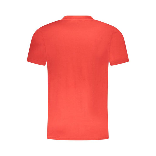 Cavalli Class Red Cotton Men T-Shirt Cavalli Class Tomato