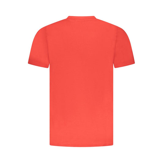Cavalli Class Red Cotton Men T-Shirt Cavalli Class Tomato