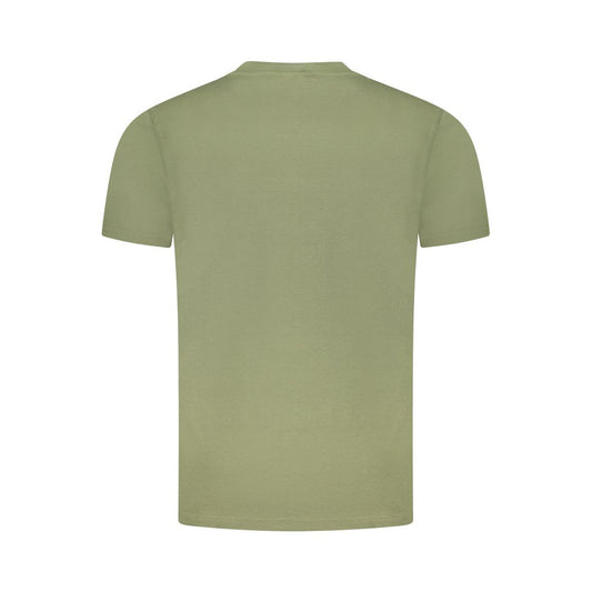 Cavalli Class Green Cotton Men T-Shirt Cavalli Class Dark Sea Green