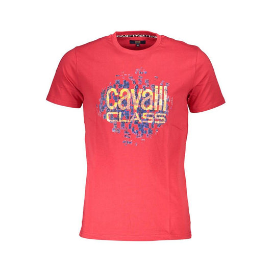 Cavalli Class Red Cotton T-Shirt Cavalli Class Tomato