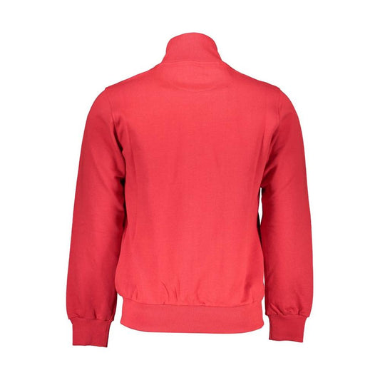 La Martina Red Cotton Men Sweater La Martina Tomato