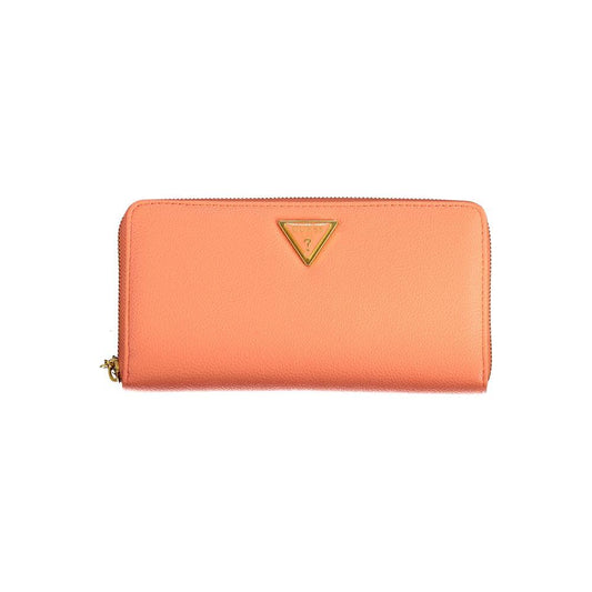 Guess Jeans Orange Polyethylene Wallet Guess Jeans Dark Salmon