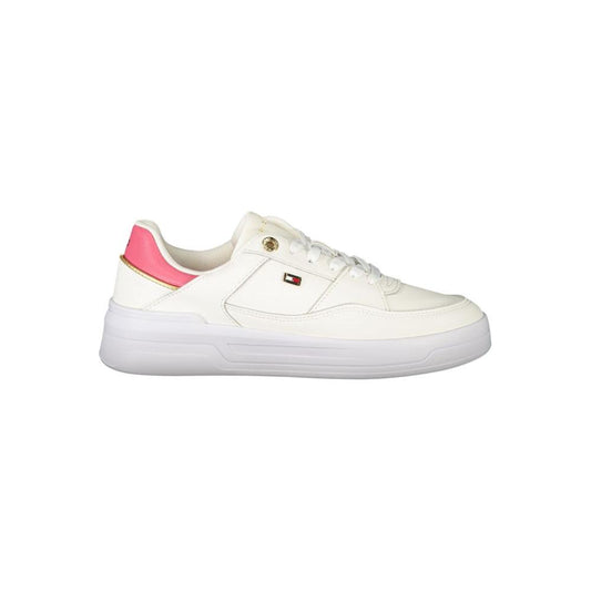 Tommy Hilfiger White Polyethylene Women Sneaker Tommy Hilfiger Light Gray