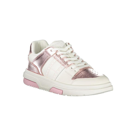 Tommy Hilfiger White Polyethylene Women Sneaker Tommy Hilfiger Light Gray