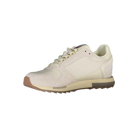 Napapijri Sleek Gray Sneakers with Contrast Lace Detail Napapijri Gray