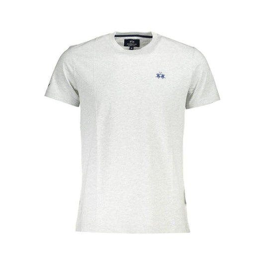 La Martina Gray Cotton Men T-Shirt La Martina Lavender