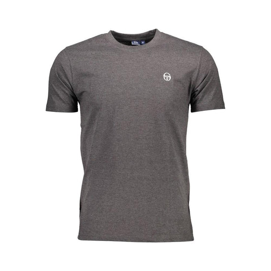 Sergio Tacchini Gray Cotton T-Shirt Sergio Tacchini Dim Gray