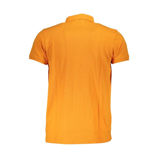 Cavalli Class Orange Cotton Polo Shirt Cavalli Class Goldenrod