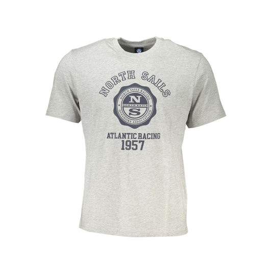 North Sails Gray Cotton T-Shirt North Sails Light Gray