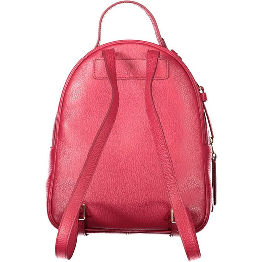 Coccinelle Red Leather Women Backpack Coccinelle Pale Violet Red