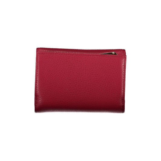 Coccinelle Red Leather Women Wallet Coccinelle Brown