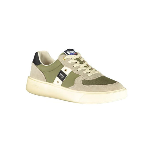 Blauer Green Leather Men Sneaker Blauer Wheat