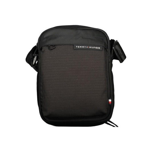 Tommy Hilfiger Black Recycled Polyester Men Shoulder Bag Tommy Hilfiger Dark Slate Gray