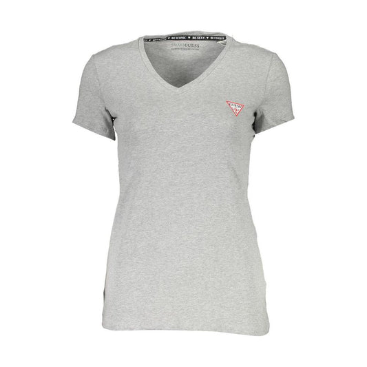 Guess Jeans Gray Cotton Women T-Shirt Guess Jeans Gray