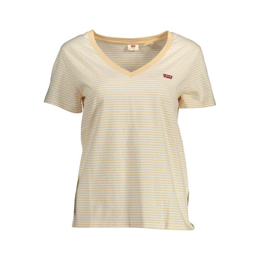 Levi's Beige Cotton Women T-Shirt Levi's Gray