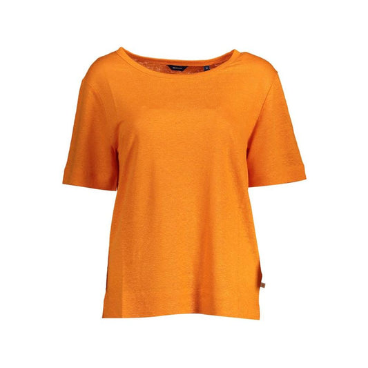 Gant Orange Linen Women Top Gant Chocolate