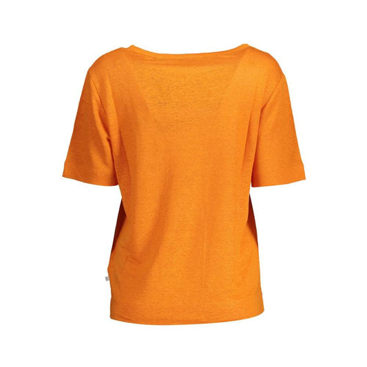 Gant Orange Linen Women Top Gant Chocolate