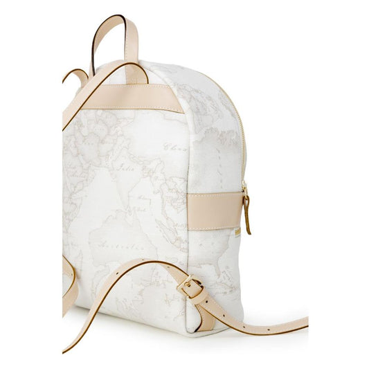 Alviero Martini Prima Classe White Leather Backpack Alviero Martini Prima Classe Light Gray