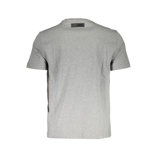 Plein Sport Gray Cotton Men T-Shirt Plein Sport Dark Gray