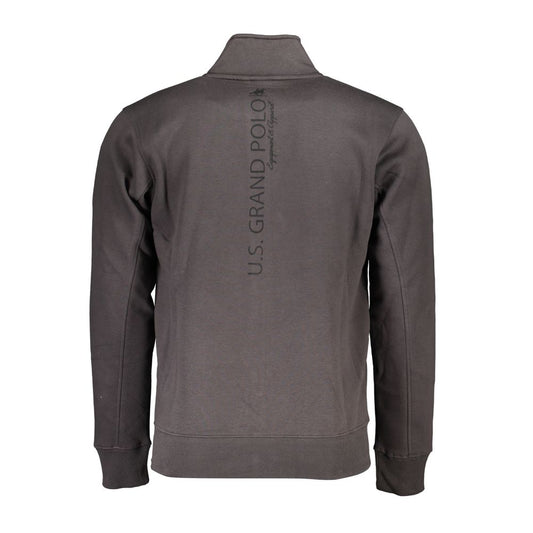 U.S. Grand Polo Elegant Long Sleeve Fleece Sweatshirt U.S. Grand Polo Dim Gray