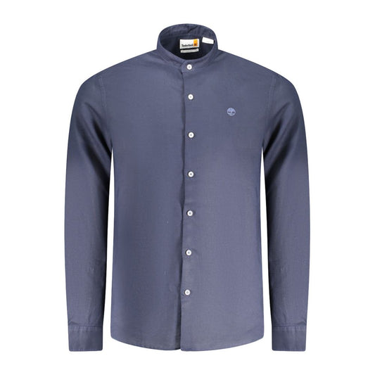 Timberland Blue Cotton Shirt Timberland Dim Gray