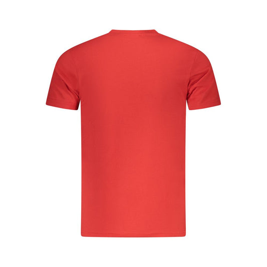 Cavalli Class Red Cotton Men T-Shirt Cavalli Class Tomato