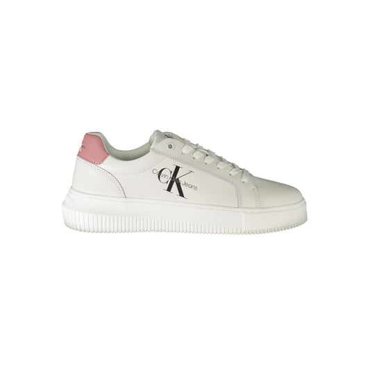 Calvin Klein White Polyester Sneaker Calvin Klein Light Gray