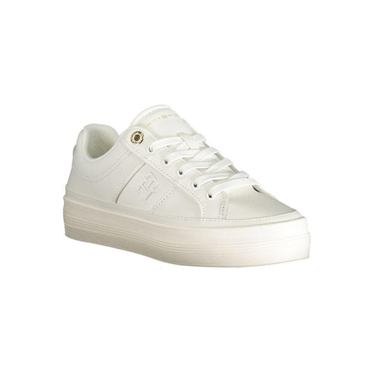 Tommy Hilfiger White Polyethylene Women Sneaker Tommy Hilfiger Light Gray
