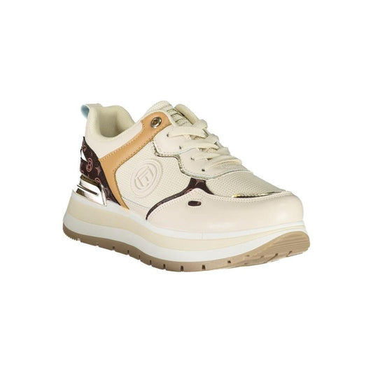 Laura Biagiotti Beige Polyester Women Sneaker Laura Biagiotti Light Gray