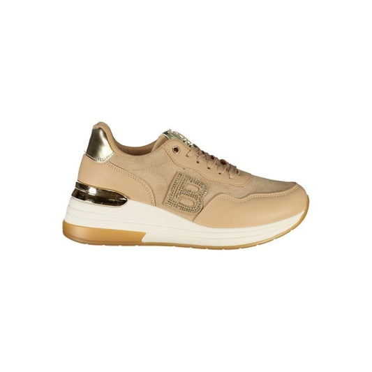 Laura Biagiotti Beige Polyester Women Sneaker Laura Biagiotti Tan