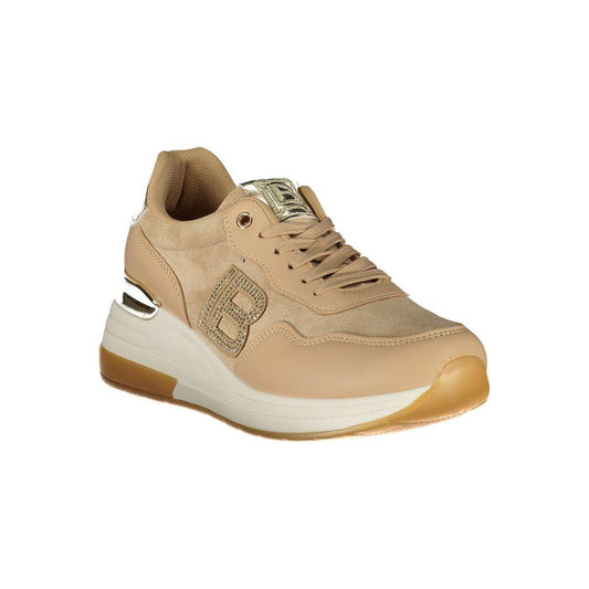 Laura Biagiotti Beige Polyester Women Sneaker Laura Biagiotti Rosy Brown