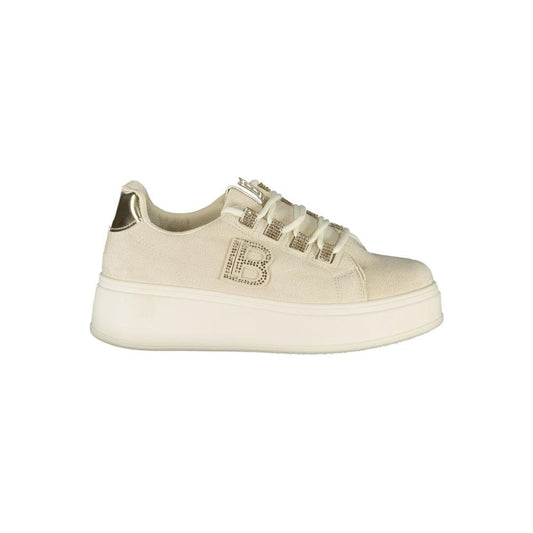 Laura Biagiotti Beige Polyester Women Sneaker Laura Biagiotti Light Gray