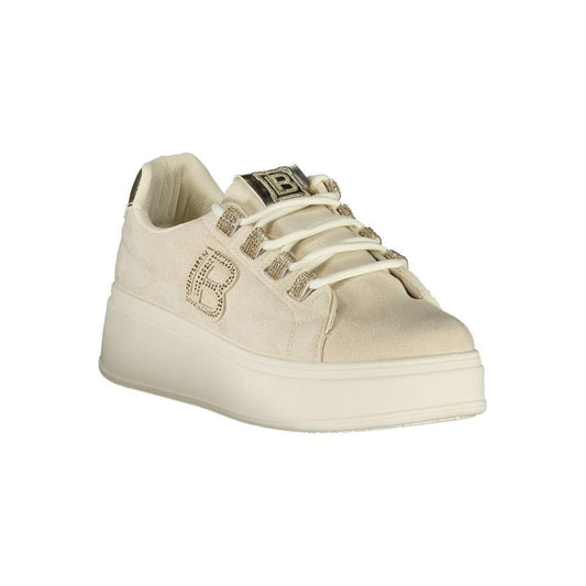 Laura Biagiotti Beige Polyester Women Sneaker Laura Biagiotti Light Gray